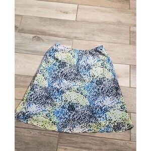 KSL A-LINE SKIRT BLUE/GREEN POLYESTER ELASTIC WAIST SIZE 20W